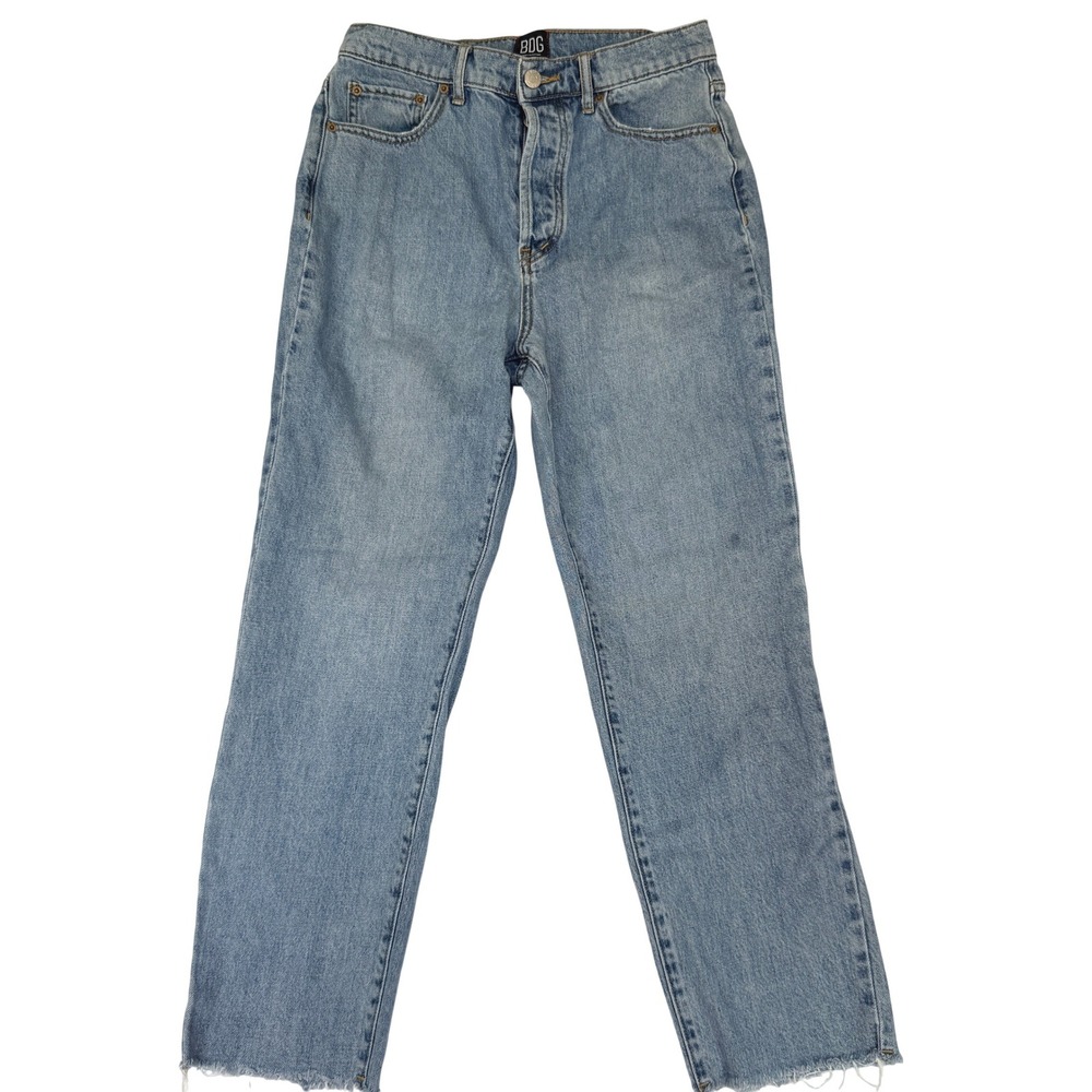 BDG Urban Outfitters Slim Straight Jeans Size 28 Light Wash Raw Hem